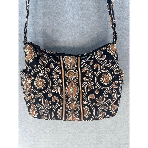 Vera Bradley Cafe Latte Fall Neutral Paisley Print Crossbody Bag Quilted Y2K - Picture 4 of 14